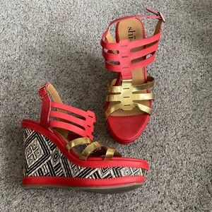 Shi by journeys- Size 10 wedges- worn once